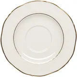 Блюдце «Афродита» фарфор D=130,H=15мм белый,золотой