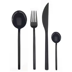 Набор столовых приборов «Due Oro Nero» сталь нерж.