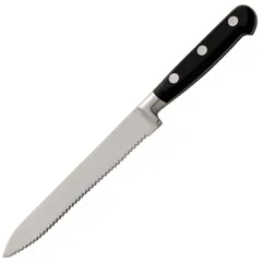 Нож для томатов сталь нерж.,пластик ,L=14см металлич.,черный