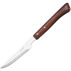 Нож для стейка сталь нерж.,дерево ,L=22/11см коричнев.,металлич.
