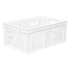 Ящик для продуктов перфорированный (от -30 до +60°C) полиэтилен 46л ,H=25,L=60,B=40см белый