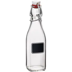 “Lavana” bottle with cap glass 270ml D=55,H=192mm clear, black