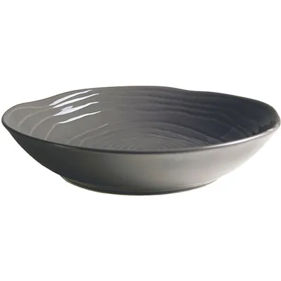 Тарелка глубокая фарфор D=26см серый, изображение 2