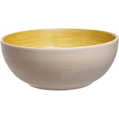 Salad bowl “Turbolino”  ceramics  2.6 l  D=25, H=10 cm  beige, yellow.