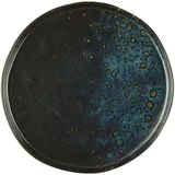 Тарелка «Фобос» мелкая керамика D=20,5см черный,синий