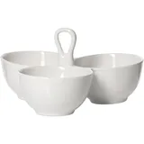 Менажница «Кунстверк» тройная фарфор 250мл D=10,H=12,L=20,5,B=20,5см белый