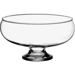 Fruit vase glass D=22.5,H=13cm clear.
