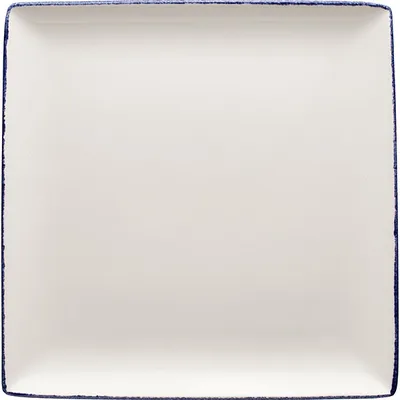 Блюдо «Блю Дэппл» квадратное фарфор ,L=27,B=27см белый,синий