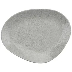 Plate “Galaxy” asymmetrical  porcelain  D=30, H=3cm  light-gray.