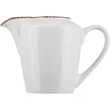 Молочник «Браун Дэппл» фарфор 142мл D=75,H=80,L=130мм белый,коричнев.