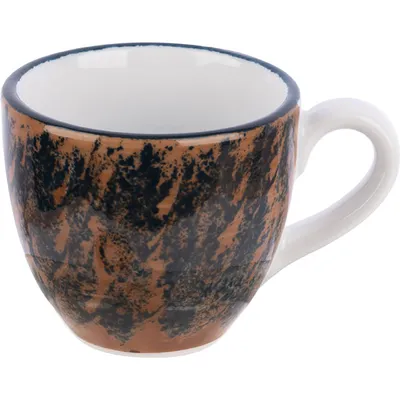 Чашка кофейная «Аида» для эспрессо с декором фарфор 80мл коричнев., Цвет: Коричневый