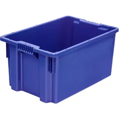 Ящик для продуктов сплошной (от -18 до +50°C) полиэтилен 52л ,H=30,L=60,B=40см синий