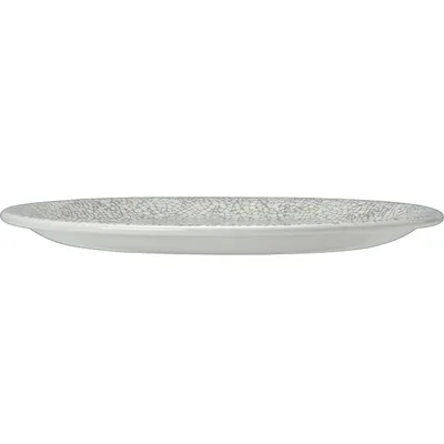 Тарелка «Инк Грэй» мелкая фарфор D=20,2см белый,серый, изображение 2