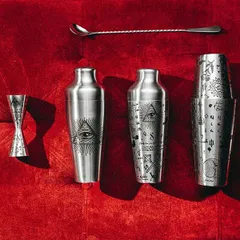 Джиггер «Афродит Алкеми» 30/60 мл с рисунком сталь нерж. D=60,H=125мм серебрист., изображение 2