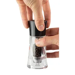 Мельница для перца «Молен» металлический механизм акрил,пластик ,H=14см прозр.,черный, изображение 4