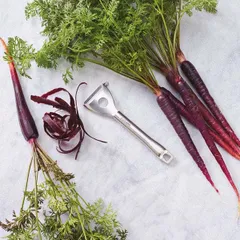 Нож для чистки овощей и фруктов сталь нерж. ,L=18см черный,металлич., изображение 2