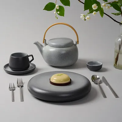 Чайник заварочный «Сейко» фарфор 1,05л ,H=10,B=15см серый, изображение 9