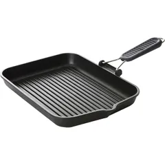 Grill pan (induction)  cast aluminum, titanium , H=4, L=26/45, B=35cm  black