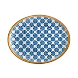 Блюдо сервировочное «Калиф Лотус» овальное фарфор ,L=31,B=24см белый,синий