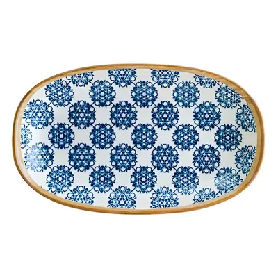 Блюдо сервировочное «Калиф Лотус» овальное фарфор ,L=29,B=17см белый,синий