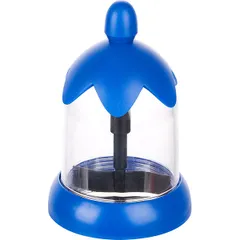 Decorator for cappuccino  plastic  300 ml  D=8, H=13 cm  blue, clear.