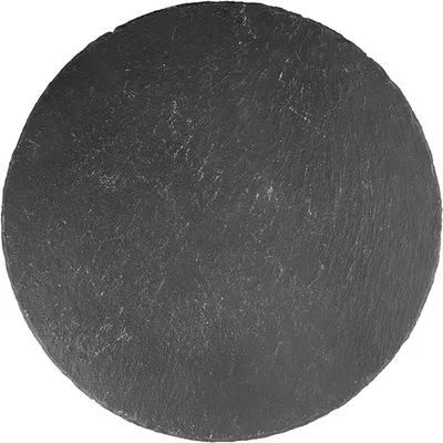Блюдо для подачи сланец натур. D=380,H=7мм черный, изображение 2