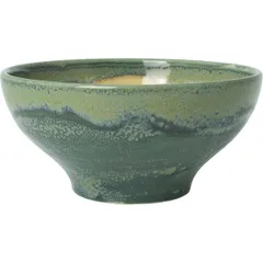 Salad bowl “Aurora Revolution Jade”  porcelain  D=14cm  beige, green.