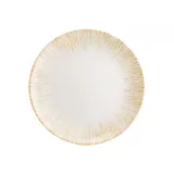 Тарелка «Ирис» мелкая фарфор D=27см белый,бежев.