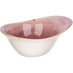 Salad bowl “Kraft Raspberry”  porcelain , H=75, L=180, B=140mm  pink.