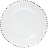 Тарелка «Гелиос» подстановочная стекло D=34см прозр.,платин.