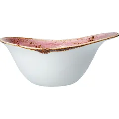 Salad bowl “Kraft Raspberry”  porcelain  125 ml , H=55, L=130, B=95mm  pink.