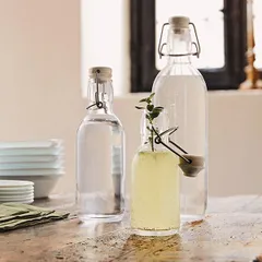 Бутылка «Эмилия» с пробкой стекло,пластик 250мл D=69,H=160мм прозр., изображение 3