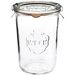 Round jar with “Vic” lid  glass  0.85 l  D=10, H=14.7 cm  clear.