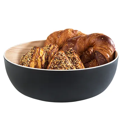 Салатник «Фрида» пластик 4,7л D=300,H=95мм черный,бежев., изображение 2