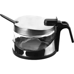 Пармезанница стекло,сталь нерж. 225мл D=90,H=70,B=125мм серебрист., изображение 3