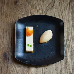 Тарелка «Клаб» квадратная фарфор ,H=29,L=208,B=200мм черный, изображение 2