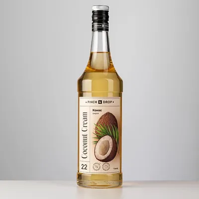 Сироп «Кокос» Pinch&Drop стекло 1л D=85,H=330мм, Состояние товара: Новый, Вкус: Кокос, Материал: Стекло, Объем по данным поставщика (мл): 1000, изображение 6