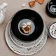 Тарелка «Тирамису» керамика D=18,H=3см белый,черный, Диаметр (мм): 180, изображение 2