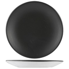 Plate “Dask Contour”  porcelain  D=255, H=28mm  black, white