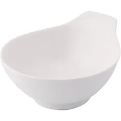 Salad bowl “Dionysus” with handle  porcelain  180 ml , H=60, L=120, B=105mm  ivory