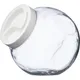 Банка круглая с крышкой «Бэлла» стекло,пластик 2л D=10,5,H=17см прозр.,белый, изображение 2