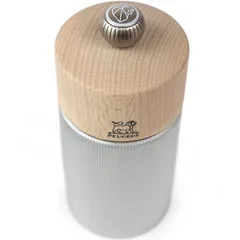 Мельница для соли «Лайн» бук,алюмин. ,H=18см белый,св. дерево, изображение 3