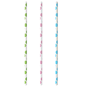 Трубочки без сгиба[25шт] бумага D=6,L=200мм разноцветн.
