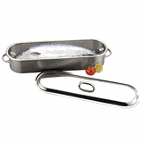 Форма для приготовления рыбы на пару сталь нерж. ,H=13,L=67,B=20см металлич.