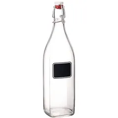Бутылка «Лавана» с крышкой стекло 1,055л D=88,H=306,5мм прозр.,черный, Объем по данным поставщика (мл): 1055