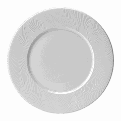 Plate “Optic” with a wide side  porcelain  D=290, H=17mm  white