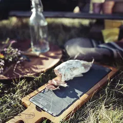 Блюдо для подачи «Базальт» керамика ,L=30,B=11см черный,матовый, изображение 3