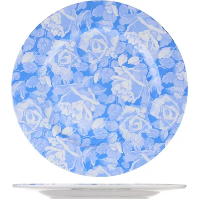 Тарелка  мелкая керамика D=29см белый,голуб.