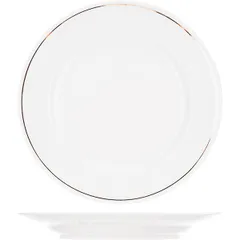 Plate “Idyll” small  porcelain  D=24, H=3cm  white, gold