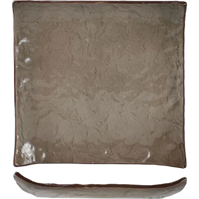 Тарелка «Кунстверк» квадратная керамика ,L=19,B=19см зелен.,коричнев.